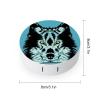 fkgvwo Contact Lens Container Blue Black Wolf Travel Contact Lens Box with Mirror Tweezers Solution Bottle view 2