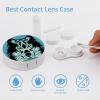 fkgvwo Contact Lens Container Blue Black Wolf Travel Contact Lens Box with Mirror Tweezers Solution Bottle view 3