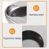 ibasenice Stainless Steel Ergonomic Bedpan for Elderly and Bedridden Patients Suitable for Hospitals Nursing Homes and Home Care Use view 3