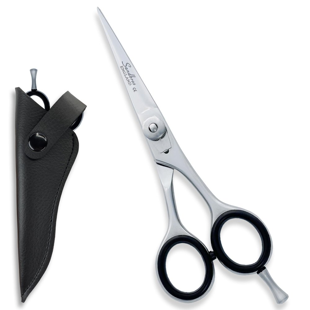 5" Sharp Beard Scissors & Pouch | Professional Moustache Scissors Ear and Nose Hair Trimming Scissors Stainless Steel Carbon Steel