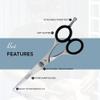 5" Sharp Beard Scissors & Pouch | Professional Moustache Scissors Ear and Nose Hair Trimming Scissors Stainless Steel Carbon Steel view 4