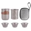 Generisch Titanium Tea Set for Camping, Outdoor Tea Set with Strainer for Hikers Camping Picnic Garden Fishing Outdoor Music Festivals Patio Home Office view 1