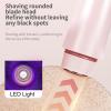 Electric Intimate Hair Trimmer - Instant Gentle Hair Removal, Bikini Trimmer with LED Light, Rechargeable Painless Personal Shaver, Waterproof Electric Razors for Face, Legs, Underarms (White) view 3