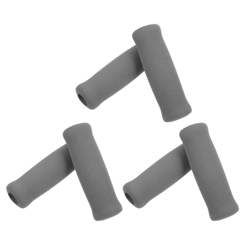 Garneck 6pcs Gray Foam Cane Handle Sleeves Non-Slip Crutch Grips Walker Hand Cushion Pads Soft Padding for Elderly Walking Sticks and Mobility Aids