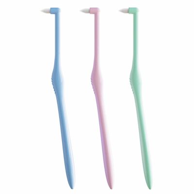 3 Pieces Tuft Toothbrushes Slim Interspace Teeth Brush for Orthodontic Braces & Detail Cleaning