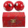 CALLARON Chinese Hand Exercise Balls for Hand Therapy with Soothing Sound Enamel Material Red Colour Includes Present Box for Elderly and Massage view 1