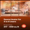 Electric Sauna Heater, 4.5kw Steam Bath Stove with 3-Hour Timer and Adjustable Temperature for 106-318 Cubic Feet, Ideal for Home, Hotel, and Spa view 3