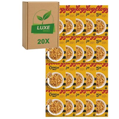 Breakfast Cereal Mini Portions Crunchy Nut 35g Compatible with Kelloggs By Luxe Bitez (Pack of 20)