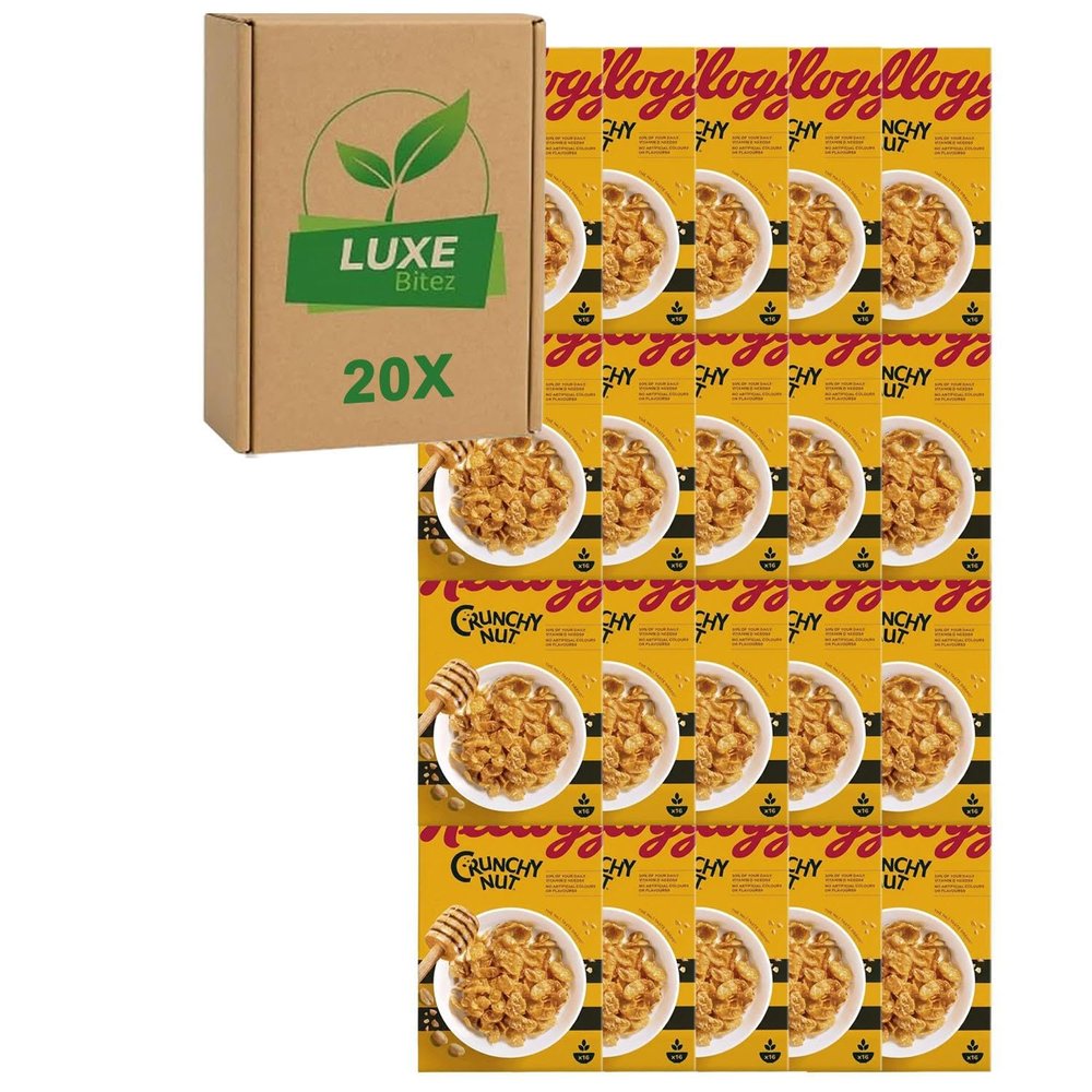Breakfast Cereal Mini Portions Crunchy Nut 35g Compatible with Kelloggs By Luxe Bitez (Pack of 20)
