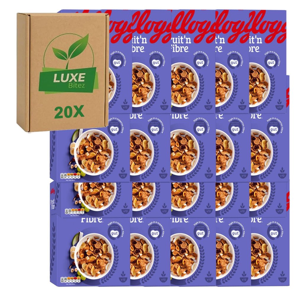 Breakfast Cereal Mini Portions Fruit n Fibre 45g Compatible with Kelloggs By Luxe Bitez (Pack of 20)