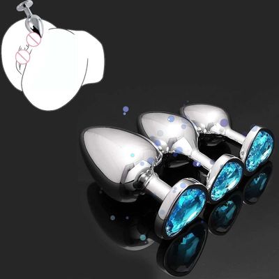 3 Pcs Stainless Steel Hard Heart-Shaped Rhinestone Light Blue Hip Trainer AccessoriesProtective Exercise Accessories for Endurance TrainingCouple Gift