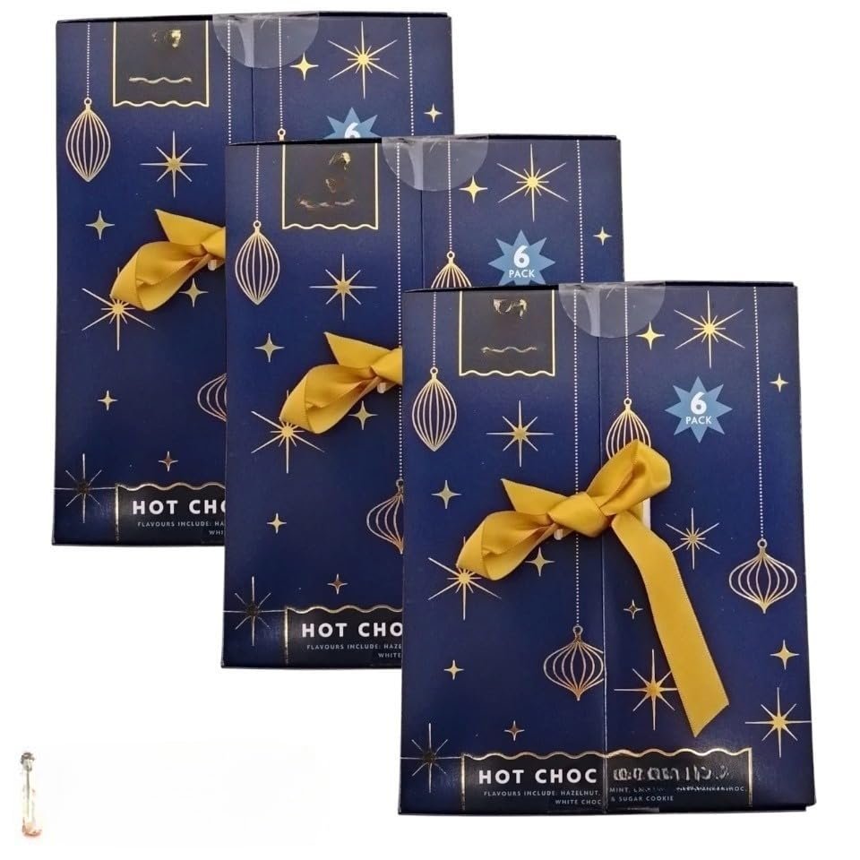 Hot Chocolate Variety Gift Box with Assorted Flavours, Individual Sachets, Easy Mix Cocoa Drink Selection, Ideal for Gifting, Sharing or Everyday Enjoyment (Pack of 2)