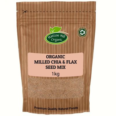 Organic Milled Chia & Flax Seed Mix 1kg by Hatton Hill Organic