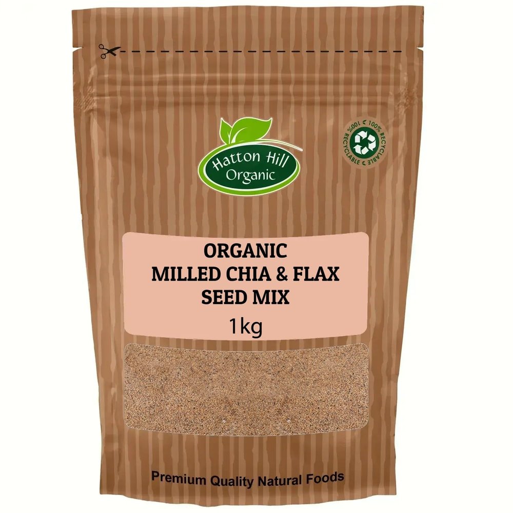 Organic Milled Chia & Flax Seed Mix 1kg by Hatton Hill Organic