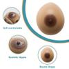 Teardrop Silicone Breast Forms, 1 Pair D Cup Brown Fake Boobs - Bra Enhancer Inserts for Transgender & Crossdresser(Brown,GG Cup) view 3