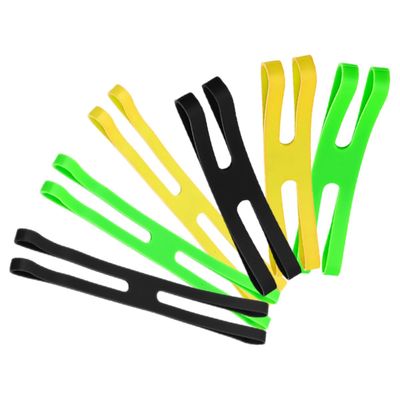 NUOBESTY 6pcs Reusable Silicone Elastic Bands for Lunch Box Fixing Portable Storage Ties H-shaped Design for Boys and Girls Bento Lunch Box Organization