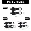 18 PCS Zipper Replacement Kit, Removable Zip Fixer Slider Set, 3 Sizes Universal Zip Repair for Bags Jackets Clothing view 2