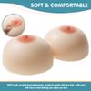 1 Pair Round Silicone Breast Forms, Bra Enhancer Inserts Mastectomy Prosthesis Fake Boobs for Transgender, White D Cup(DD Cup) view 2