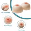 1 Pair Round Silicone Breast Forms, Bra Enhancer Inserts Mastectomy Prosthesis Fake Boobs for Transgender, White D Cup(DD Cup) view 3
