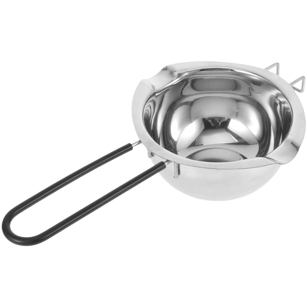 GARVALON Stainless Steel Melting Pot 400ml Capacity with Easy to Clean Compact Design for Butter, Wax, Cheese Heating and DIY Candle Making in Kitchen