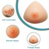 Self Adhesive Triangle Silicone Breast Forms E Cup Nude, Concave Bottom Bra Enhancers for Mastectomy(A Cup) view 4