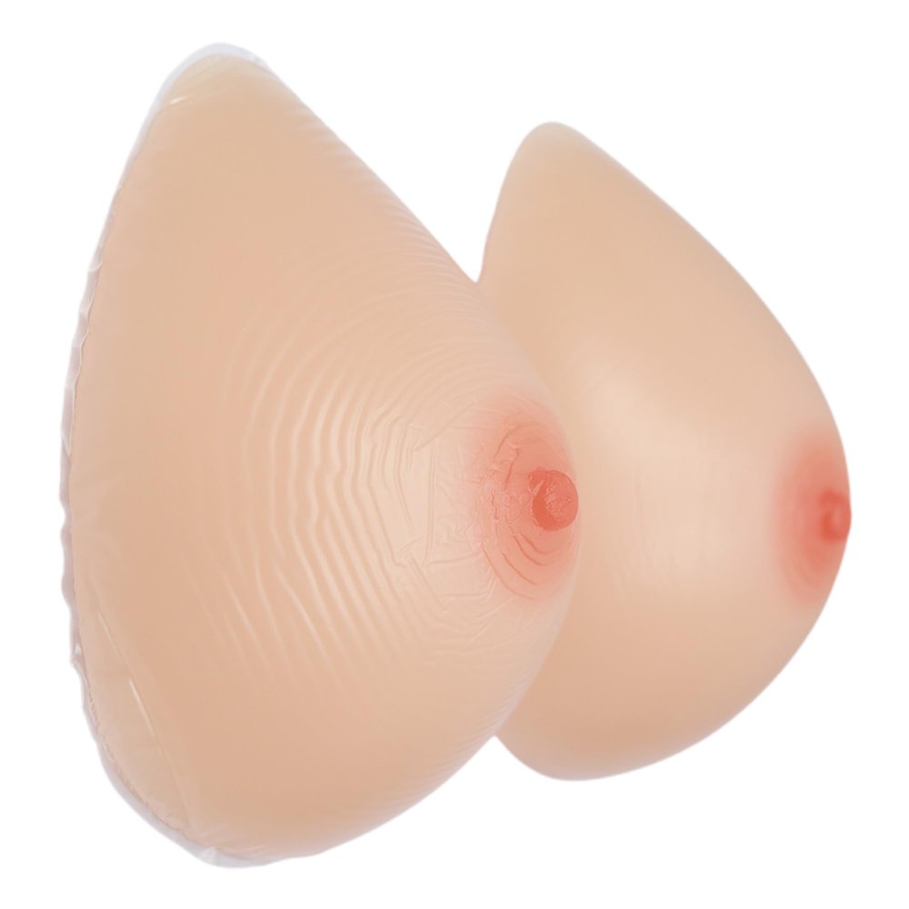 Self-Adhesive Silicone Breast Forms, Concave Bottom Mastectomy Prosthesis Nude Fake Boobs for Transgenders, I Cup(E Cup)
