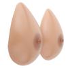 Self Adhesive Teardrop Silicone Breast Forms - DD Cup Brown Fake Boobs for Crossdresser & Transgender (Concave Bottom)(EE Cup) view 1