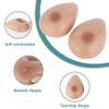 Self Adhesive Teardrop Silicone Breast Forms - DD Cup Brown Fake Boobs for Crossdresser & Transgender (Concave Bottom)(EE Cup) view 4