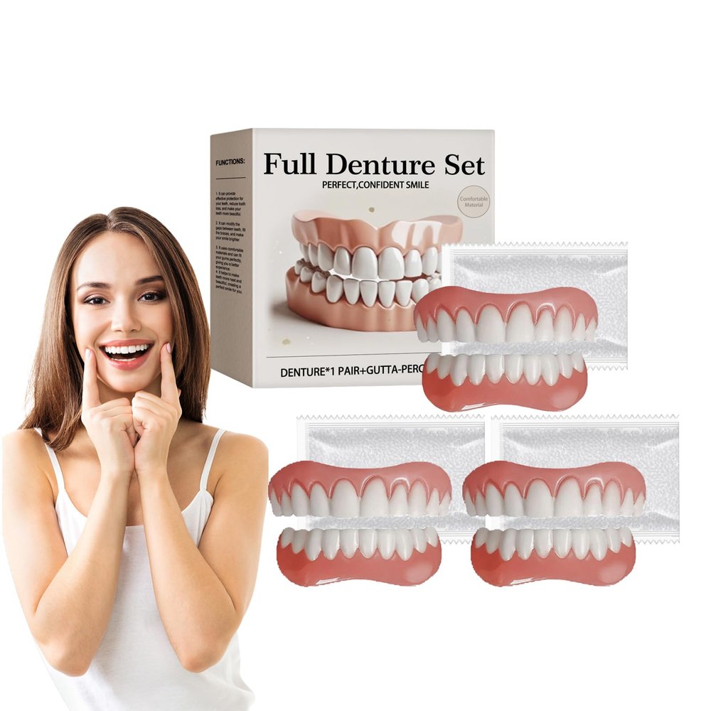 Cosmetic Teeth Veneers - Temporary Teeth Covers - Cosmetic Clip On Teeth for Beautiful Smile - Clip On Veneers for Smile Enhancement, Reusable Cosmetic Teeth, Easy to Wear & Remove (3 Boxes)
