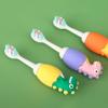 SECFOU Silicone Dinosaur Toothbrush for Boys, Gentle Thin Bristles, Small Head Oral Care Brush, Individually Wrapped with Random Color view 4
