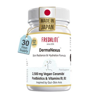 FRESHLITE 2500mg Vegan Ceramide & Postbiotic Skin Supplement - Total Glow