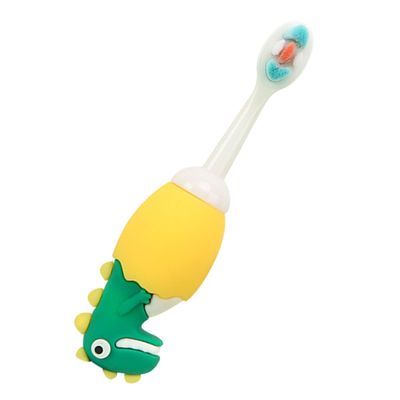 MALUGOGO s Soft Bristle Dinosaur Toothbrush with Small Head, Silicone Boys and Oral Care Brush, Individually Packaged and Babies, Gentle Teeth and Gum Cleaning Random Color