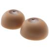 DD Cup Self-Adhesive Round Silicone Breast Forms - Brown Mastectomy Prosthetic for Transgender Crossdresser(HH Cup) view 1