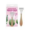 Bamboovement Smooth Touch Women's Razor - Gentle on Skin, Bamboo Handle, 5 Swedish Steel Blades, Flexible Head, Refillable view 1