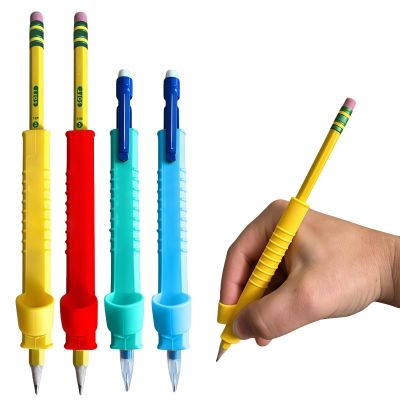 4Pcs Textured Silicone Writing Grips Improve Handwriting Skills Sensory Fidgets Toy for Kids and Children, Multicolor Kids Writing Aid Grip Trainer
