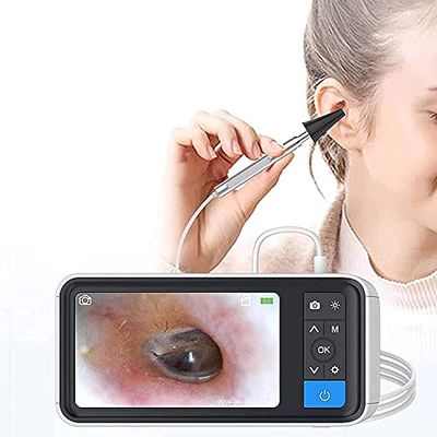 Digital Otoscope with HD Screen and LED Lights, Rechargeable Ear Camera for Adults, Children, and Pets