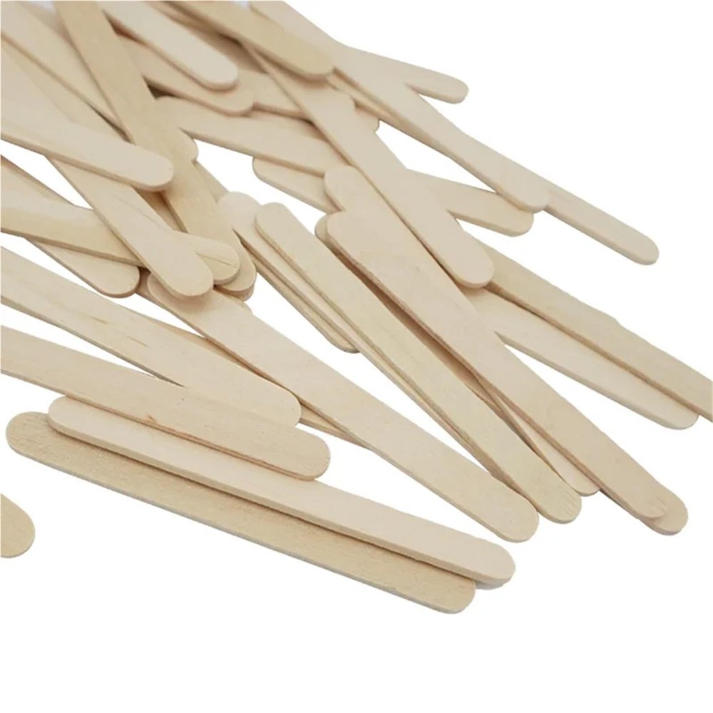 Wood Craft Sticks, Birch Wood Ice Cream Popsicle Sticks 1000 Pcs(1000pcs 114mm)