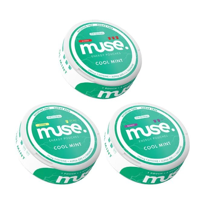 Muse Caffeine Pouches Trial Pack 70/140/200mg - Cool Mint