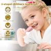 Baby&Toddler Toothbrush 2-12 Years, U-Shaped 360 Silicone Toothbrush for Kids, Chewable Soft Bristles, Full Mouth Cleaning, Includes 1 Brush + 1 Head (Pink-A, 2-6 Years) view 2