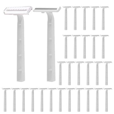 30PCS Disposable shaver, Women Razors for Shaving with 2 Stainless Steel Blades Lightweight Handles Sensitive Shave Hair Gently Safely Multipurpose Men Blade for Face Armpit Multipurpo Travel Home