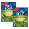 Cup A Soup Cream of Asparagus with Croutons, 4 Sachets per Box, 117g, Pack of 2, Suitable for Vegetarians