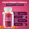 Apple Cider Vinegar Gummies with The Mother 1000mg ACV per Serving Folic Acid, Vitamin B12, B6, Beetroot, Pomegranate Vegan, Gluten-Free, Non-GMO 90 Gummies Seba Nutrition view 3