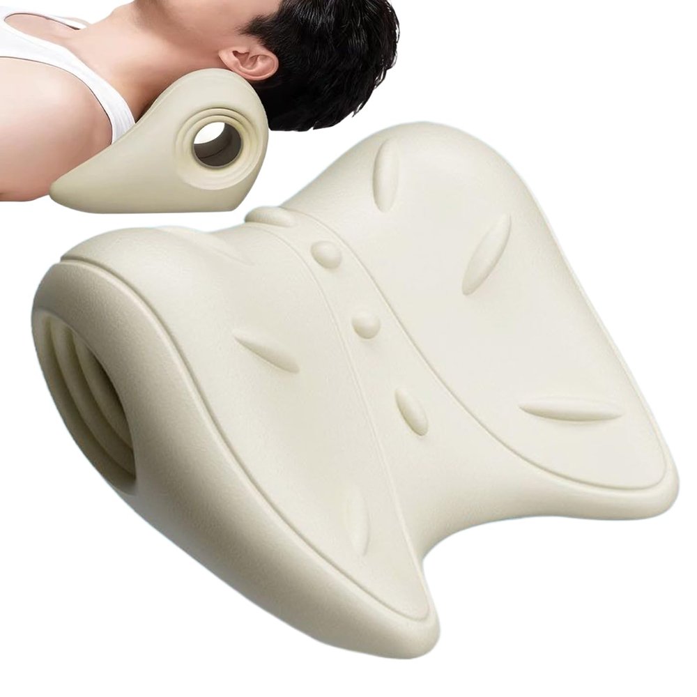 Cervical Traction Device, Neck and Shoulder Relaxer, Portable Ergonomic Support Pillow for Men Women, Comfortable Neck Stretcher for Sofa Travel Car Airplane Sleeping Home Bed