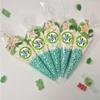 Personalised Stickers |Pre-filled Sweet Cones | Party Favours | Party Bags Gifts | Filled | Unfilled | Sticker | 10 Mining Filled Cones - Green Sweet view 1