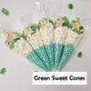Personalised Stickers |Pre-filled Sweet Cones | Party Favours | Party Bags Gifts | Filled | Unfilled | Sticker | 10 Mining Filled Cones - Green Sweet view 3