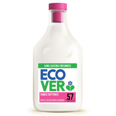 Ecover Concentrated Fabric Softener, Fabric Conditioner to Soften Your Clothes, Fresh Apple Blossom & Almond Scent 1 x 57 Washes, 1 x 1.43L