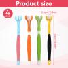 3 Sided Toothbrush 4 Pcs Autism Sensory Toothbrush Set with Soft Bristles Ergonomic Handle Efficient Oral Care Travel-Friendly Three Sided Toothbrush for Kids and Adults view 2
