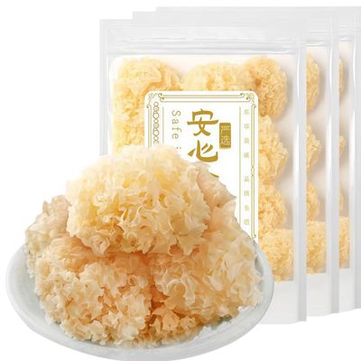3 Packs Small Dried Tremella Fuciformis (50g Each) - Gutian Origin White Fungus, Perfect for Making Sweet Soup with Red Dates, Wolfberry & Lotus Seeds