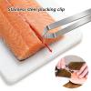 10 Pack Ergonomic Stainless Steel Tweezers Plucking Clip Suitable for Easy Extraction Chicken Ducks Hair and Fish Bone Kitchen Tool view 2