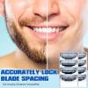 12 Pcs Razor Blades Refills 3 Layered Razor Blade,Manual Men Shaver Blade Refills,Compatible with Mac-h 3,Double Layer Lubrication Strip,with Knife Holder view 3